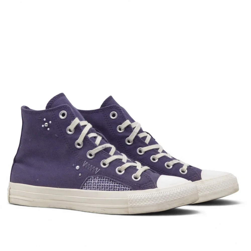 Converse Women Shoes Purple Chuck Taylor All Star High Top Beaded A12515F 7.5 - Picture 2 of 10